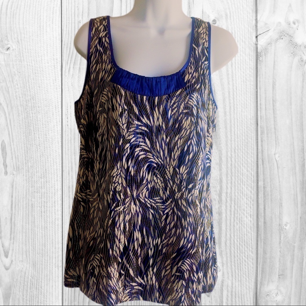 NWT Silk Tory Burch sleeveless blouse.